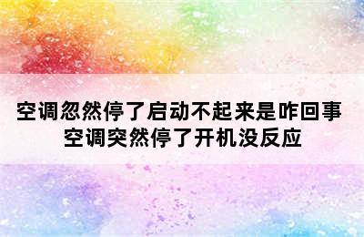 空调忽然停了启动不起来是咋回事 空调突然停了开机没反应